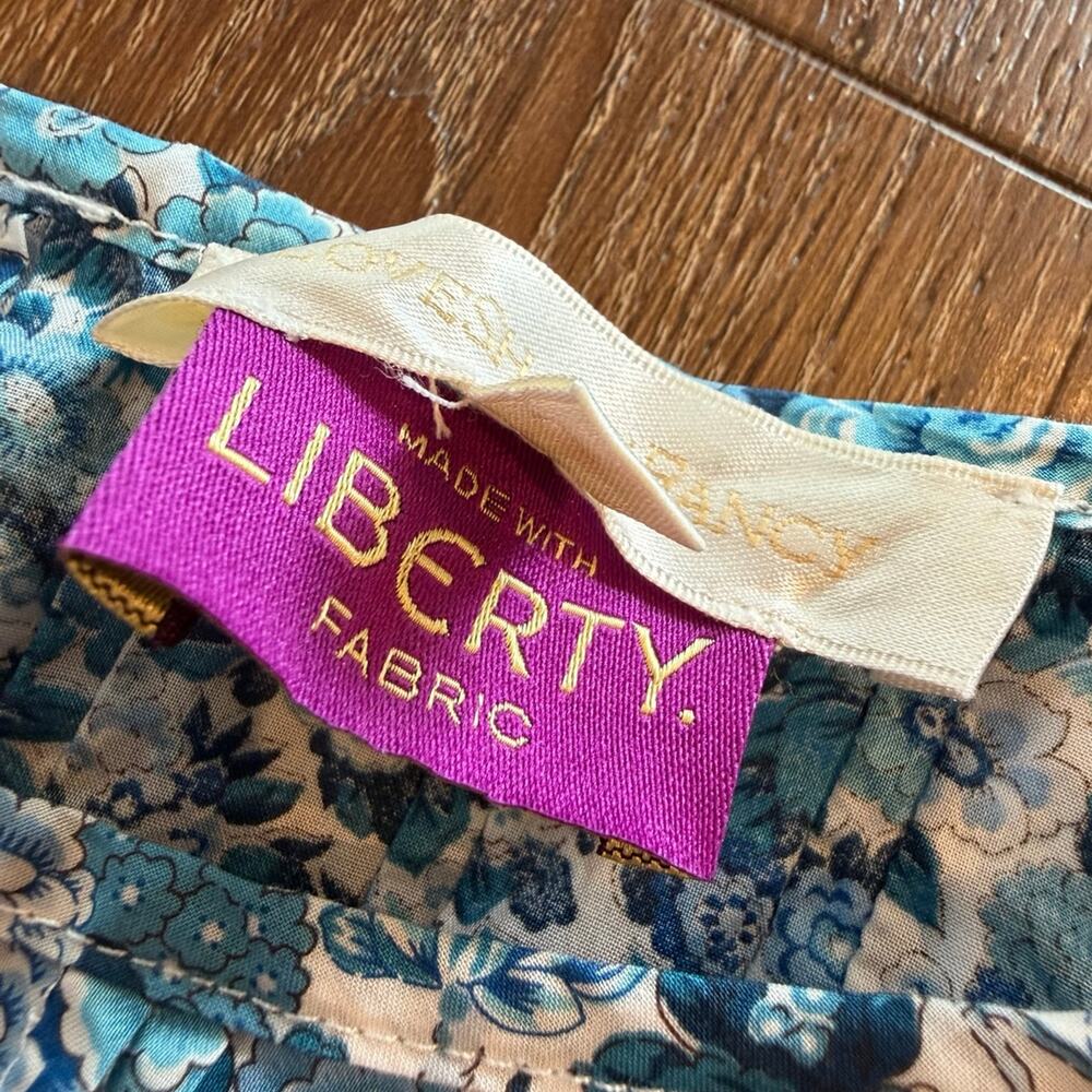 LoveShackFancy X Liberty London Blue Floral Natasha Dress Love Shack Sz XS - Picture 6 of 9